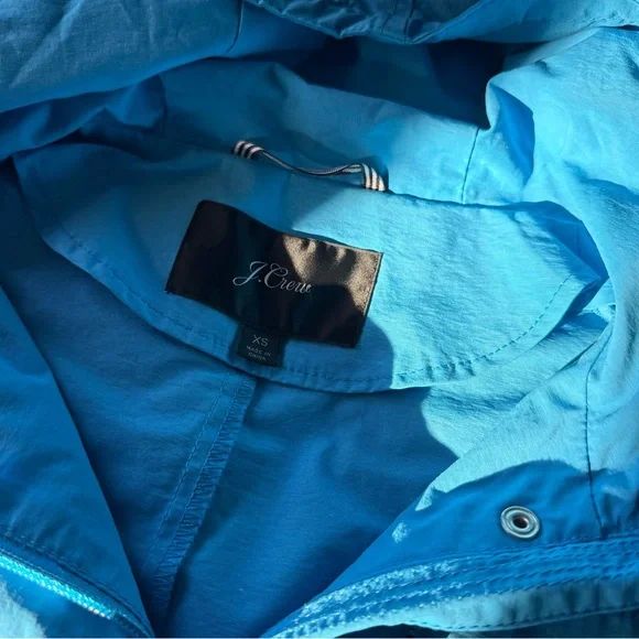 J. Crew Vibrant Blue Perfect Raincoat